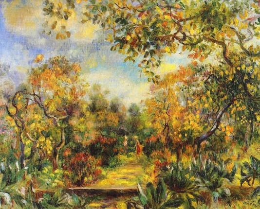 Beaulieu Landscape,1893 - Pierre-Auguste Renoir painting on canvas